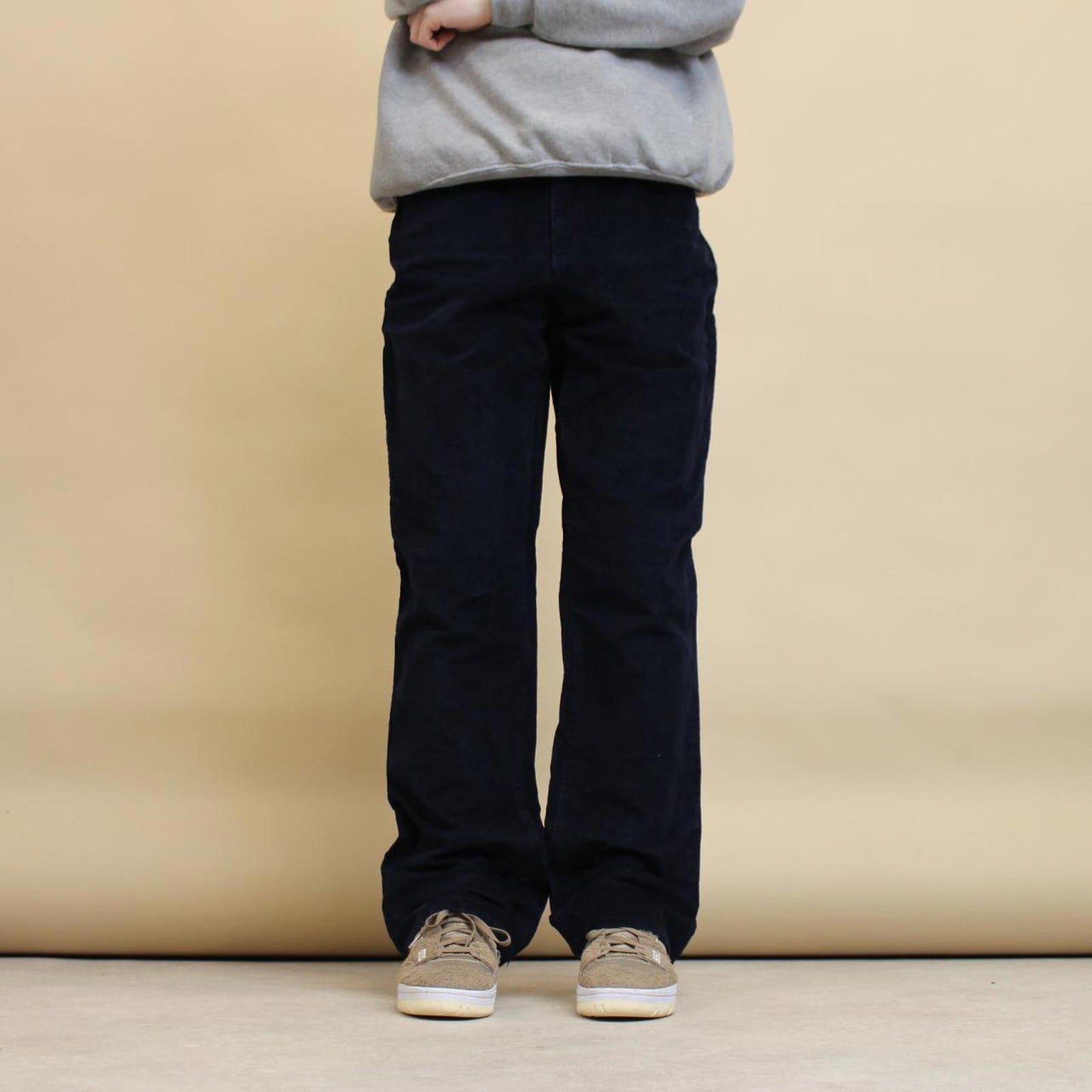 Navy Corduroy trousers size 12 loose bootcut 90s style cord pants