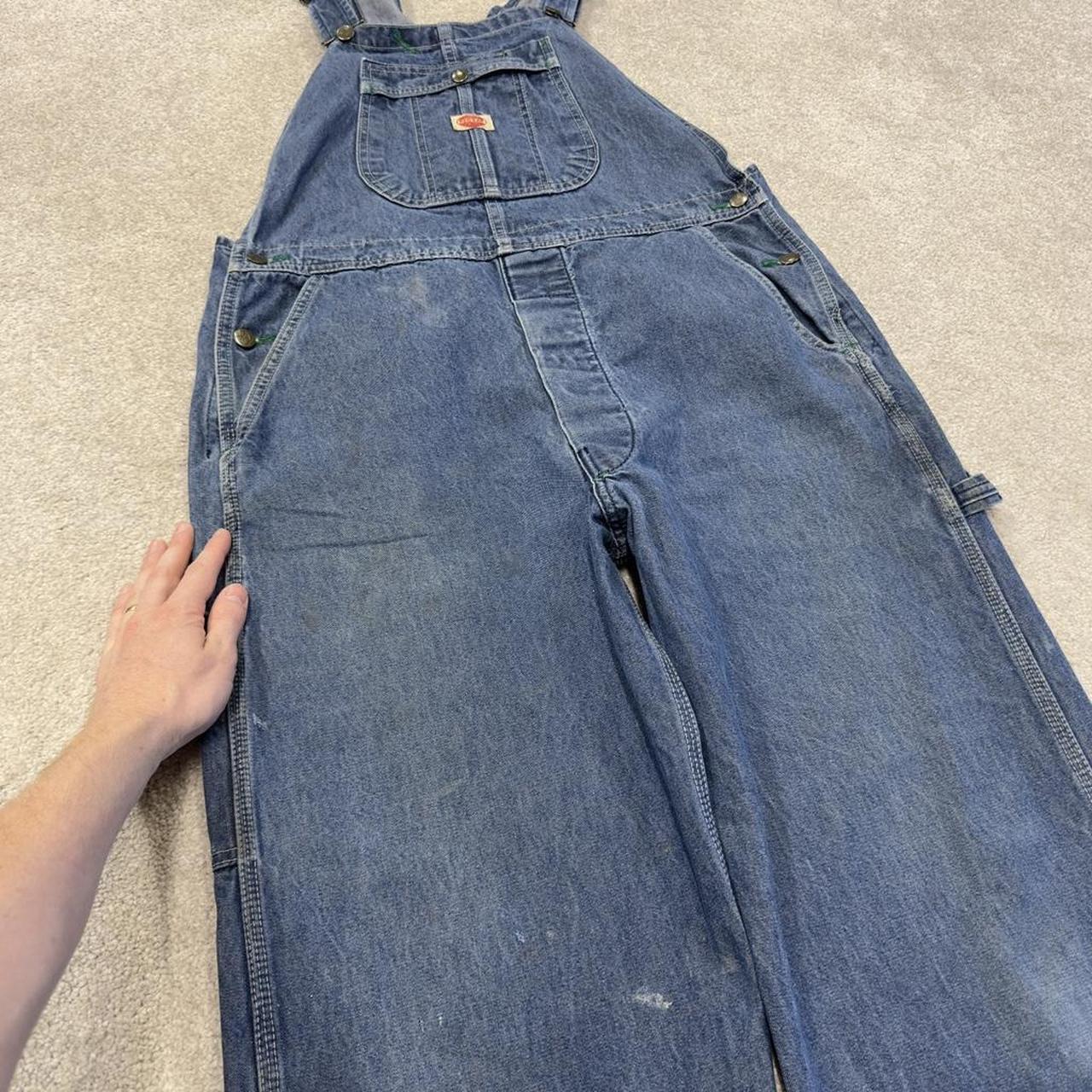 Vintage dungarees denim overalls blue Red Kap workwear bib & brace utility