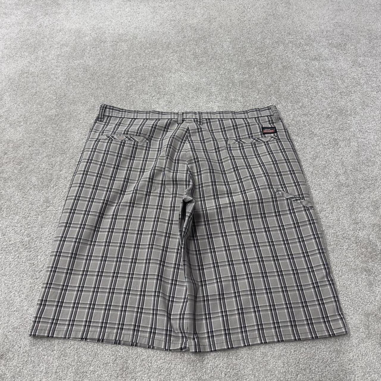 Dickies baggy checkered chino shorts carpenter grey Chino skater / surf check shorts loose festival