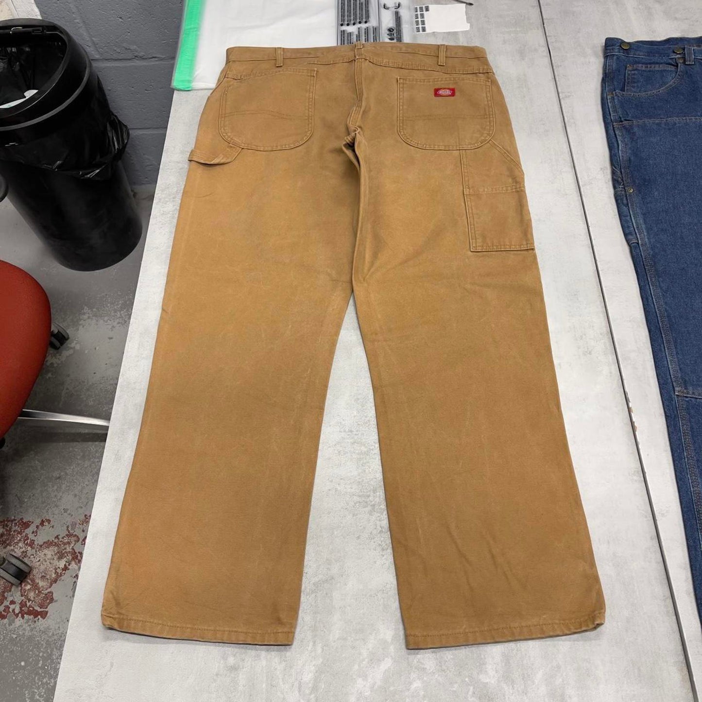 Tan Dickies carpenter jeans W40L32 loose canvas 90s style skater cargos