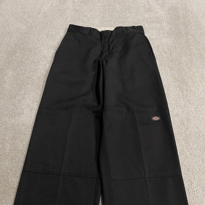 Dickies baggy double knee pants black W32L32 Loose fit wide leg chino skate work trousers