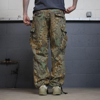 Vintage Rattlers camo cargo pants brown Lightweight floaty camouflage Y2K hunting trousers