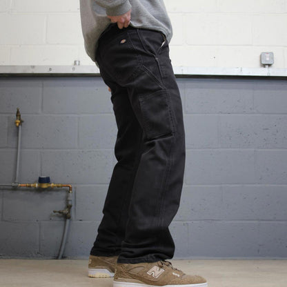 Y2K 00s Dickies carpenter pants black Canvasy flex workwear skater style cargos utility