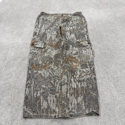 Baggy Camo Realtree cargo pants Y2K khaki camouflage pattern loose leg hunting utility trousers