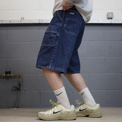 Wrangler denim cargo shorts workwear blue Baggy cargo Y2K jorts summer festival
