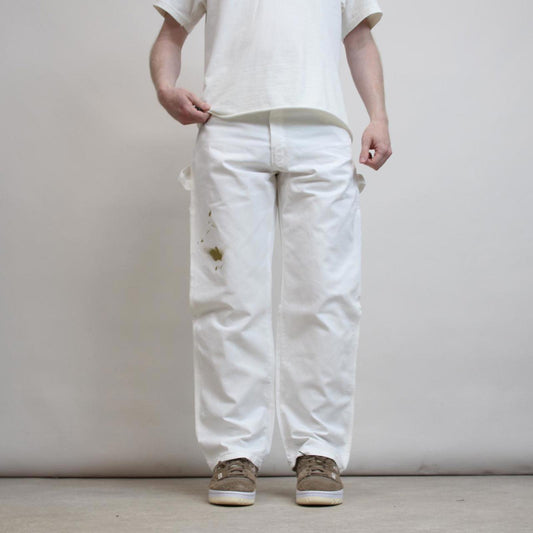 Mens Dickies carpenter pants W34 L30 white loose painter worker cargos
