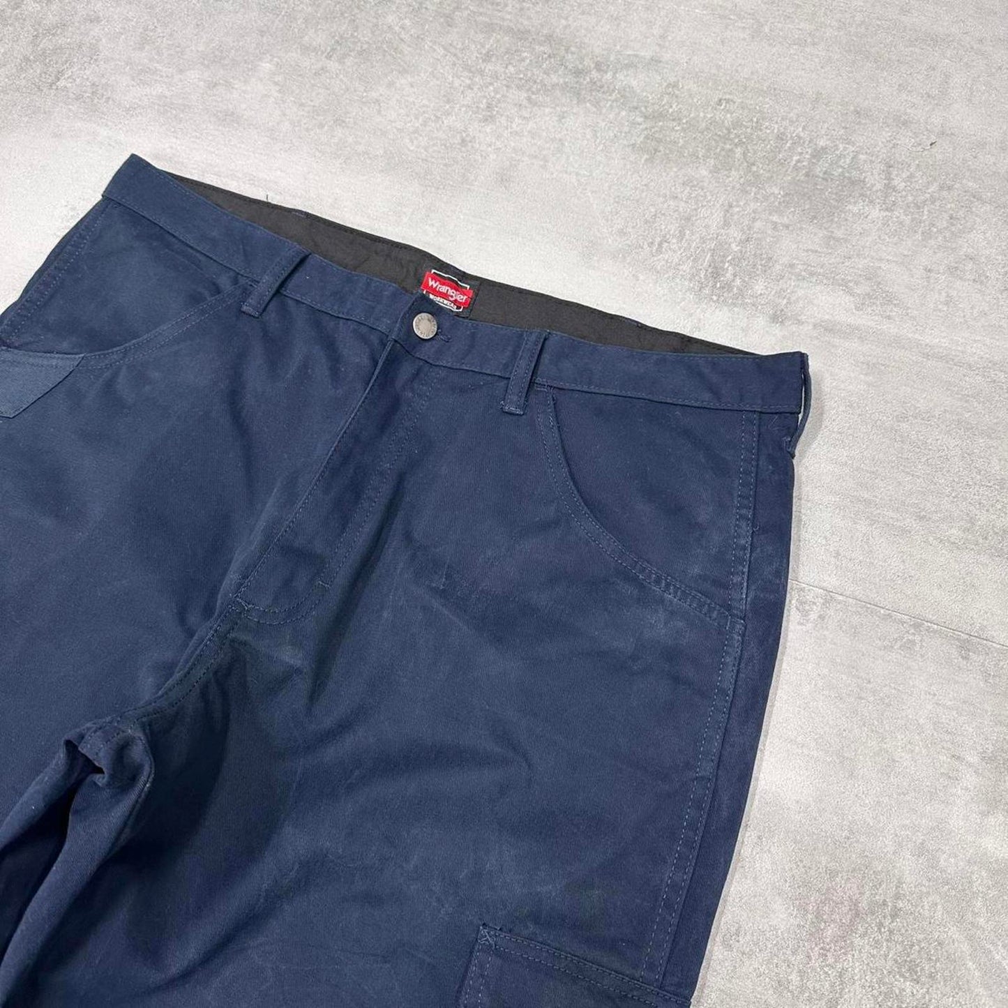 Baggy Navy Wrangler carpenter pants W38L32