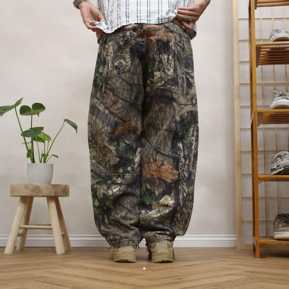 Y2K Mossy Oak camo jeans Loose Rustic Ridge camouflage utility combat trousers