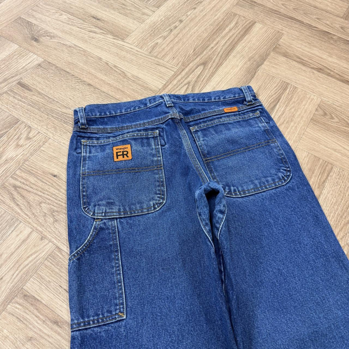 Vintage Wrangler carpenter jeans y2k Loose fit FR denim utility workwear skate trousers