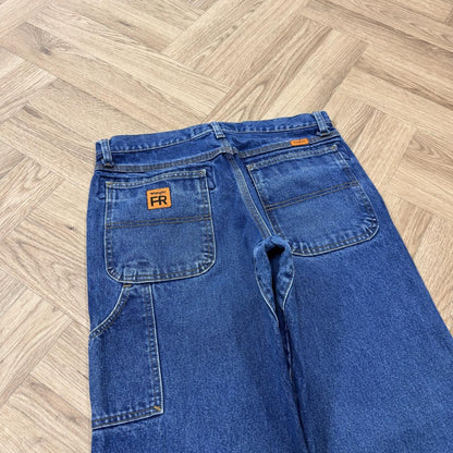 Vintage Wrangler carpenter jeans y2k Loose fit FR denim utility workwear skate trousers