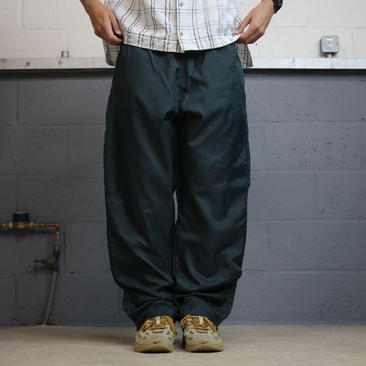 Vintage Y2K Reebok tracksuit bottoms green XL Loose floaty lined track pants