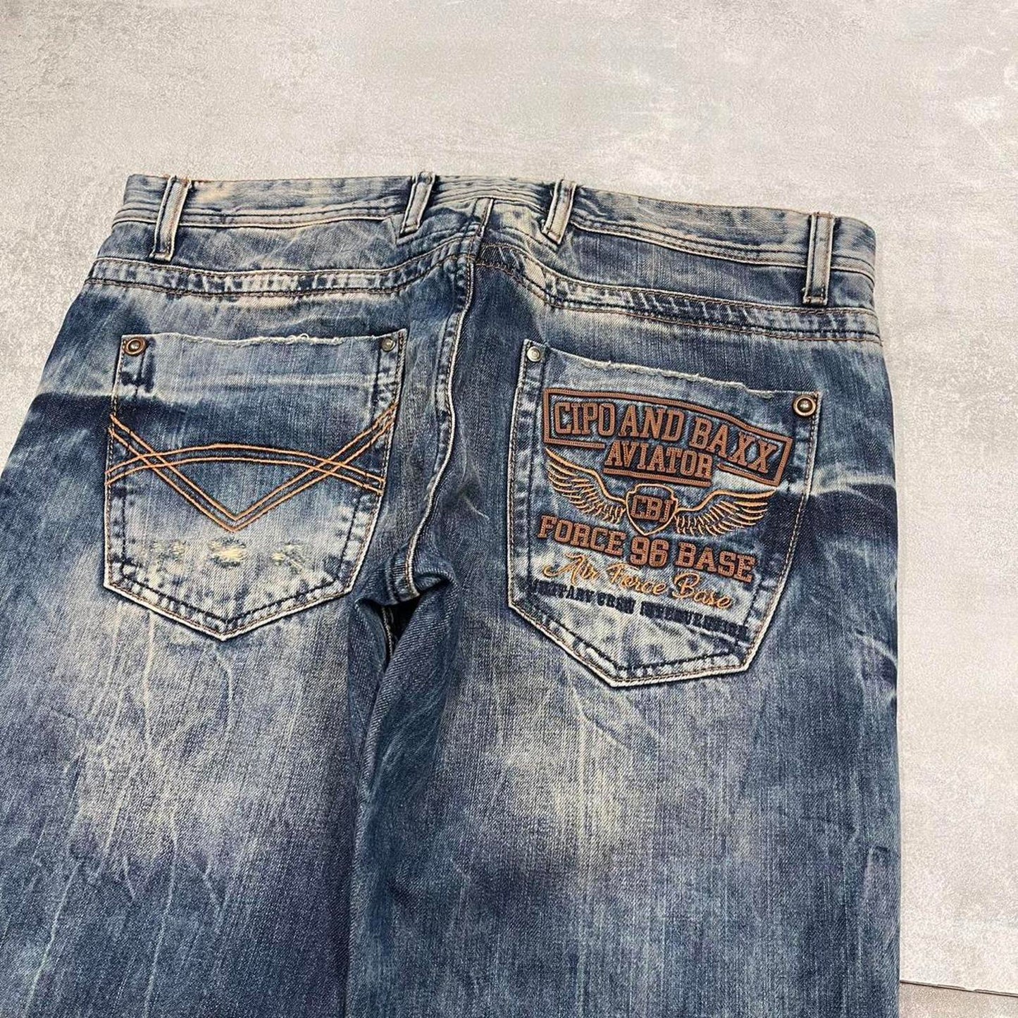 Mens Cipo & Baxx embroidered jeans W36 L29