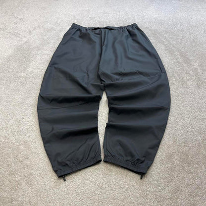 Grey Nike trackies XL loose y2k style joggers print Swoosh logo gym wear track pants