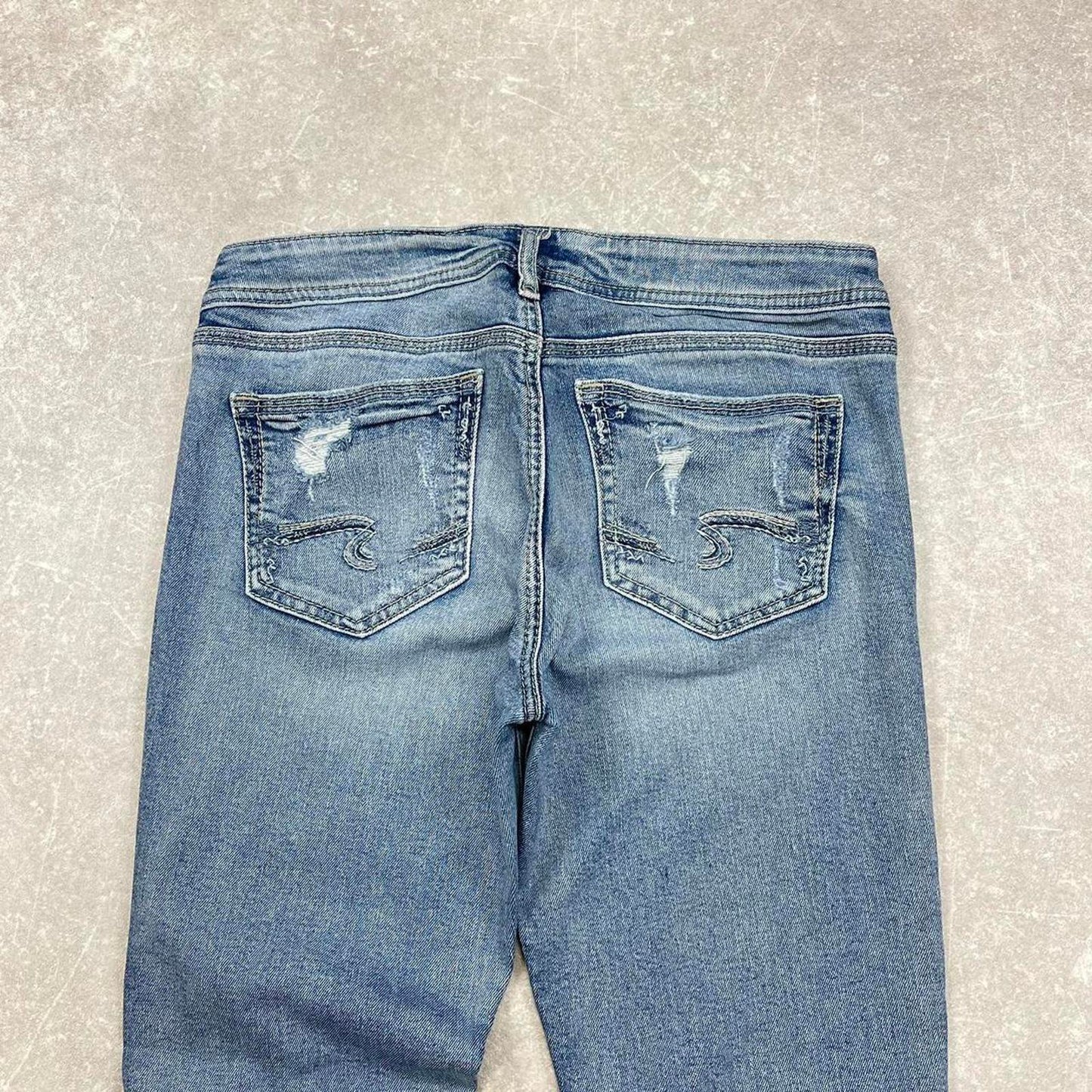 Blue embroidered Silver jeans W30L30 Skinny denim skate jeans embroidered designs