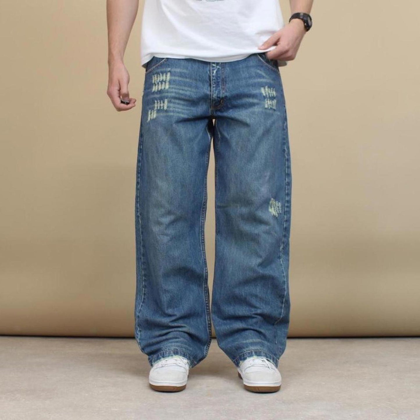 Drill Clothing Company jeans W36 L32 loose distressed design hip hop jeans