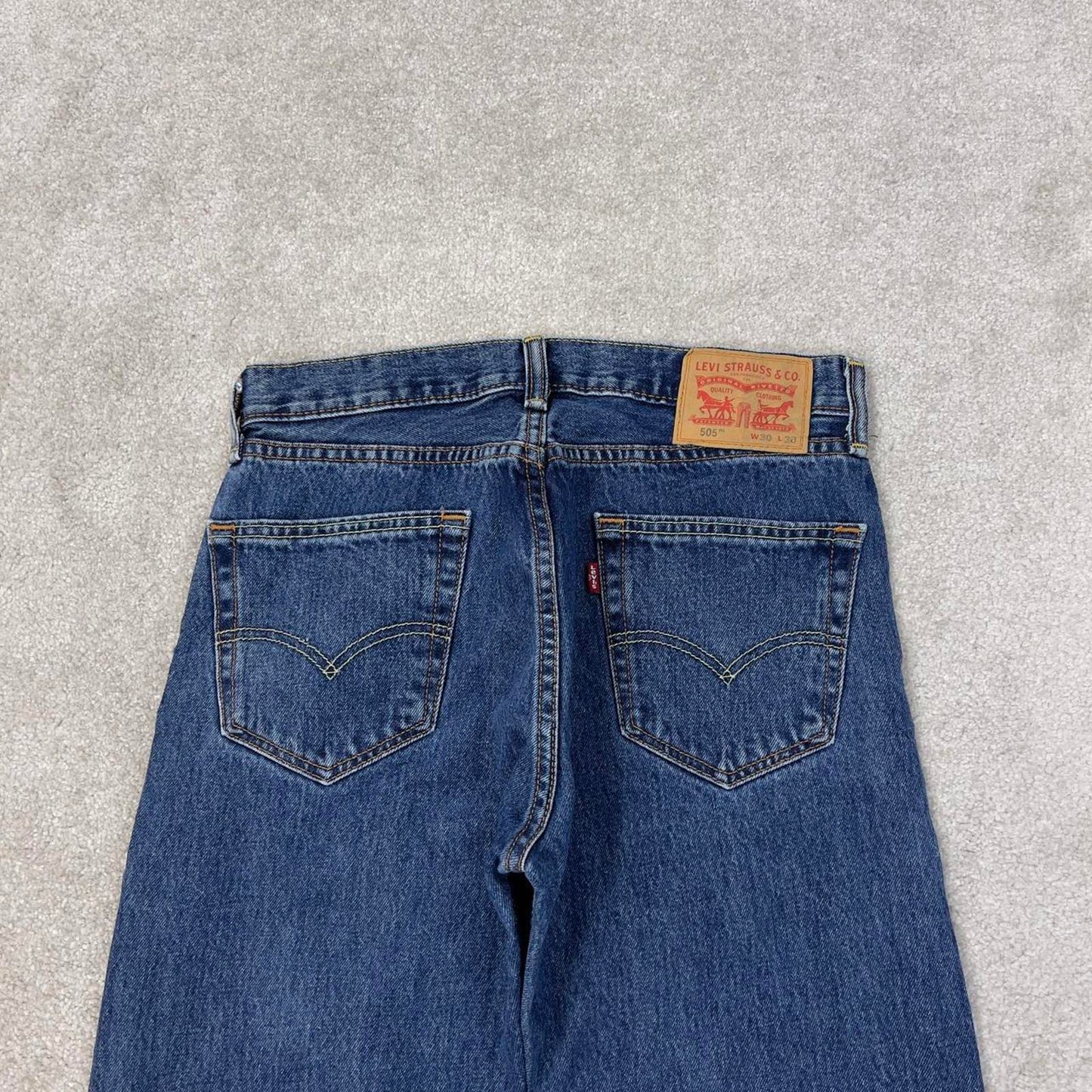 Blue Levis 505 jeans W30L25.5 y2k 90s style 5 pocket denim pants straight fit