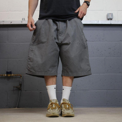 Carhartt baggy cargo shorts carpenter grey Floaty canvasy skater style work shorts