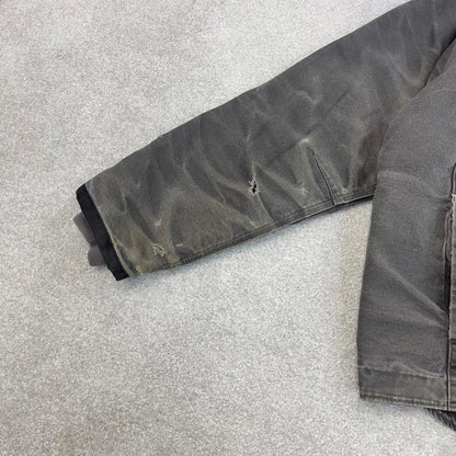 Grey Carhartt hooded Bartlett jacket 2XL technical canvas 90s style skater bomber