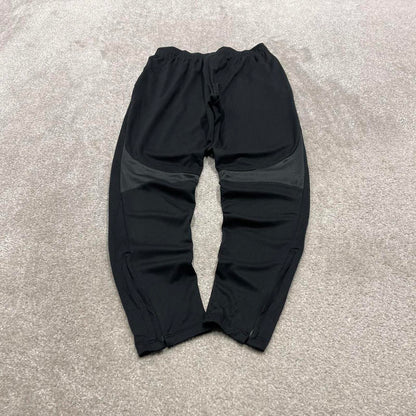 Y2k Nike tracksuit bottoms Small men's black slim joggers casual Dri-Fit gym wear track pants