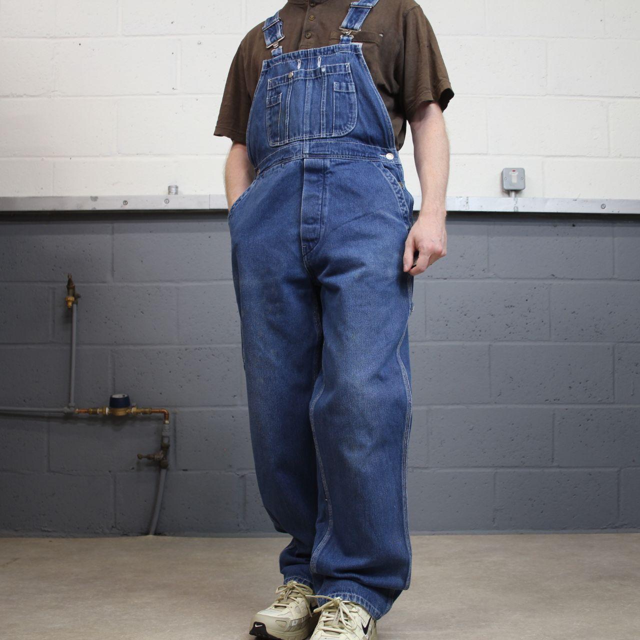 Vintage dungarees denim overalls blue Work’n Gear workwear bib & brace utility
