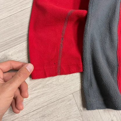 Columbia y2k 1/4 zip fleece red mens large pullover autumnal tech fleece