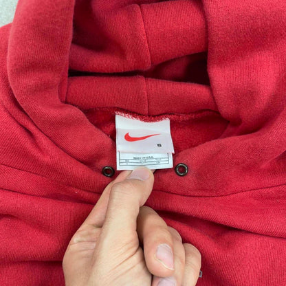 Red Nike Athletics hoodie Small boxy y2k 00s pull over hooded sweatshirt embroidered Swoosh logo