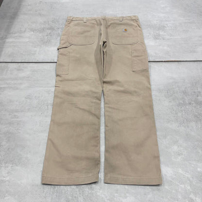 Beige Carhartt carpenter pants W36L30