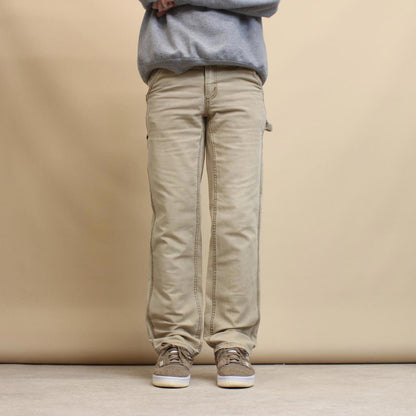 Tan Carhartt carpenter pants size 8 W32L31 original fit cargo 90s style pants