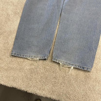 Vintage Carhartt jeans faded blue denim Loose thick skate style workwear pants
