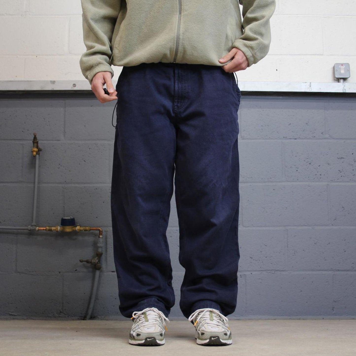 Y2K baggy Carhartt work pants fire resistant navy Loose fit floaty skate style workwear trousers