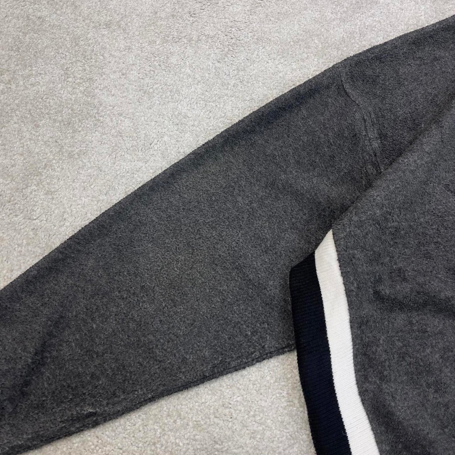 Grey Starter technical half zip up fleece Medium y2k style autumn boxy fit