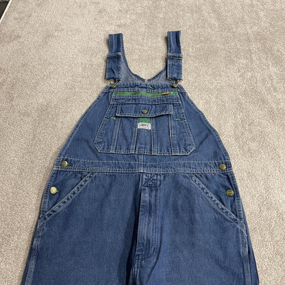 Vintage Liberty denim dungarees y2k blue Loose festival / skate wear bib utility work overalls