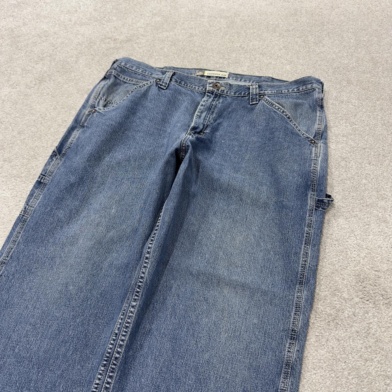 Vintage Lee baggy carpenter jeans y2k blue W40L30 Loose leg skater style utility workwear trousers