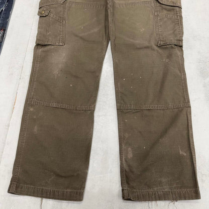 Carhartt carpenter pants W38 L32 khaki canvas 90s style skater cargo trousers utility pockets