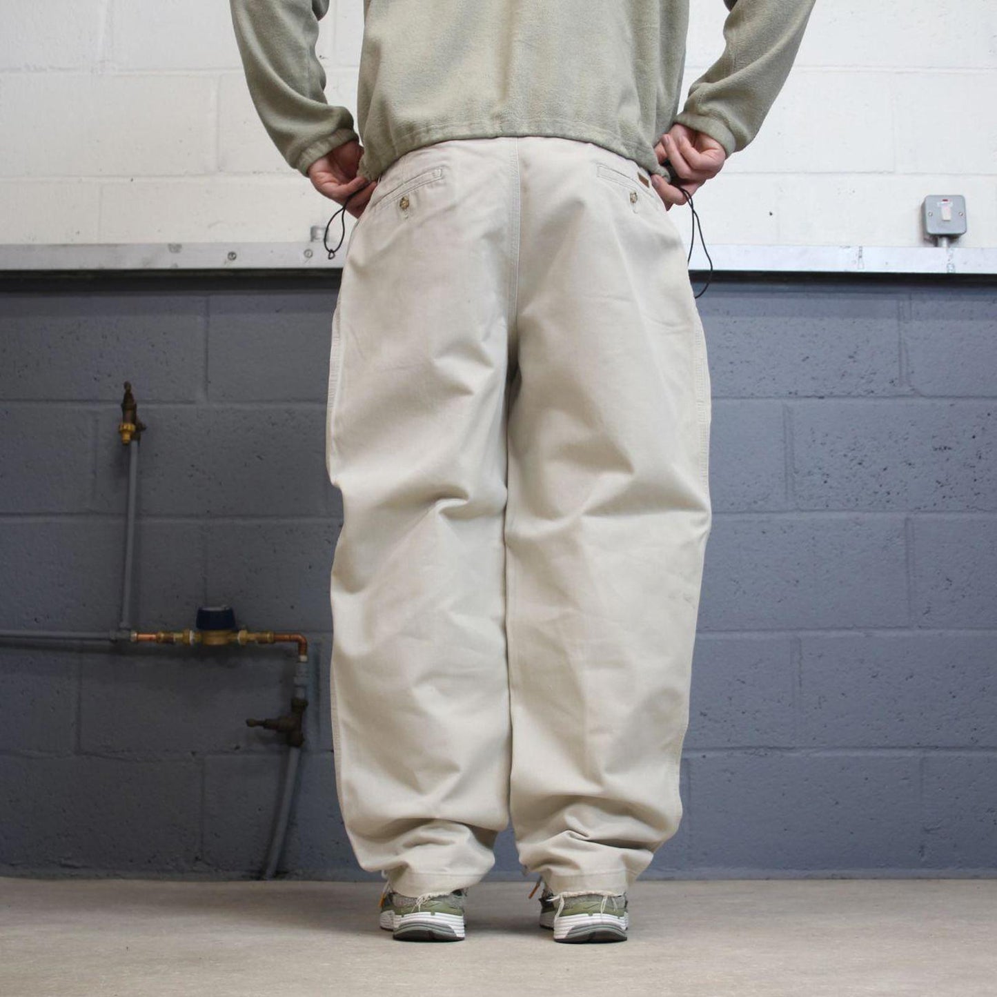 Baggy Carhartt work pants W38L31 beige loose skate pants