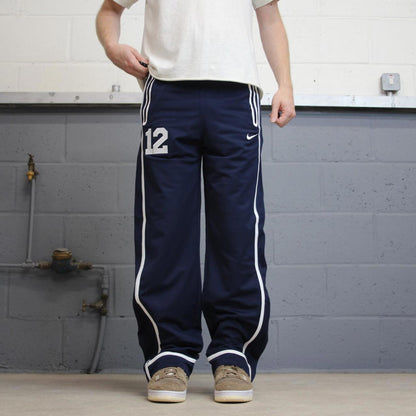 Baggy Nike Trackies XS navy Dri-Fit loose wide leg y2k style joggers