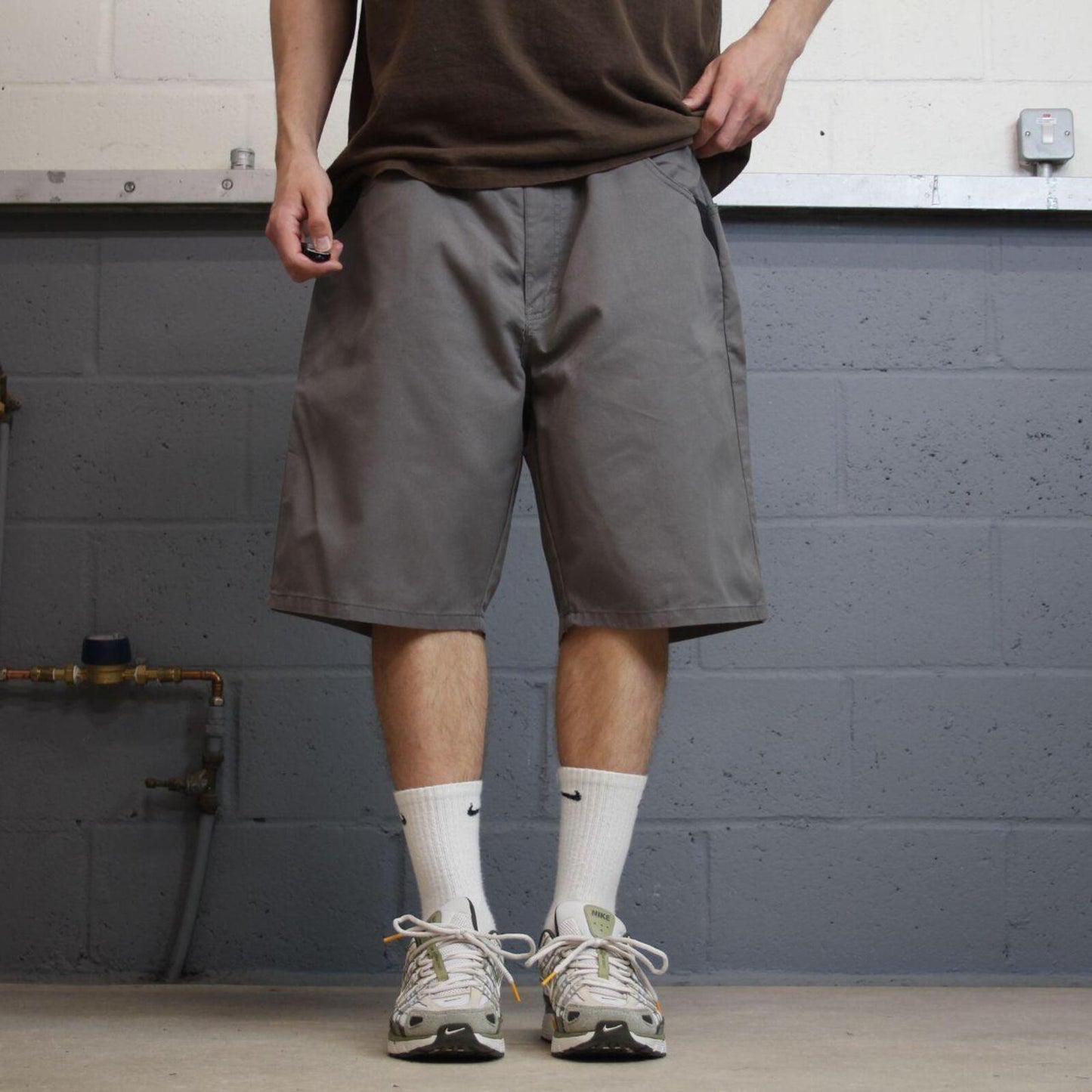 Dickies chino work shorts loose grey Twill chino skater style shorts