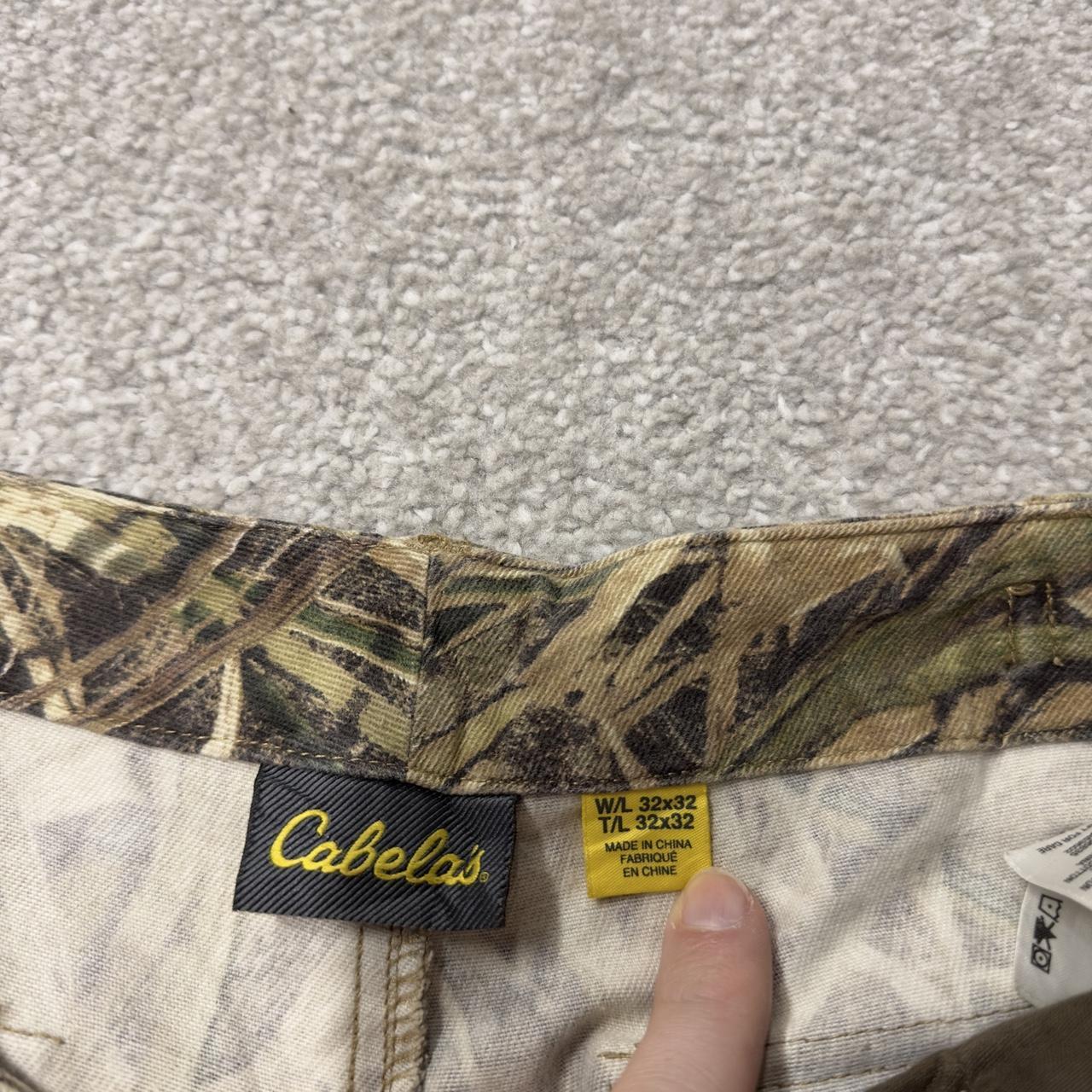 Cabelas’ Camo Realtree style cargo pants Y2K khaki Floaty leg camouflage loose hunting utility