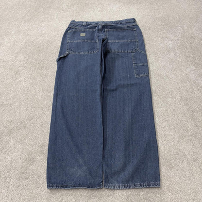 Vintage Lee carpenter jeans y2k blue W36L30 Loose straight leg skater style utility workwear trouser