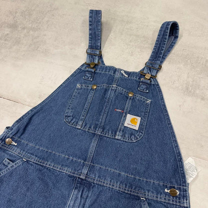 Blue Carhartt dungarees W38L33 mens denim overalls utility worker