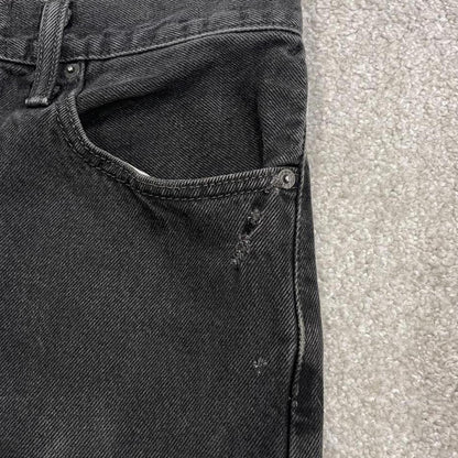Levi's 505 straight fit jeans y2k black Regular straight leg denim pants red tab logo