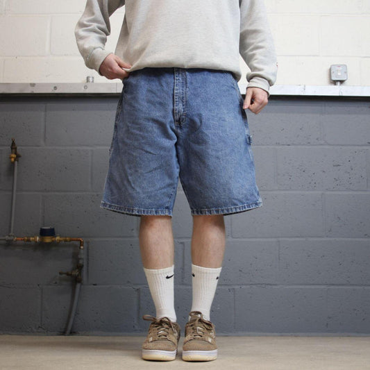 Y2k Wrangler carpenter shorts summer blue Loose 100% cotton jorts summer festival