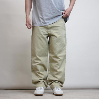 Mens Khaki beige Dickies pants W38 L31 chino style skate trousers