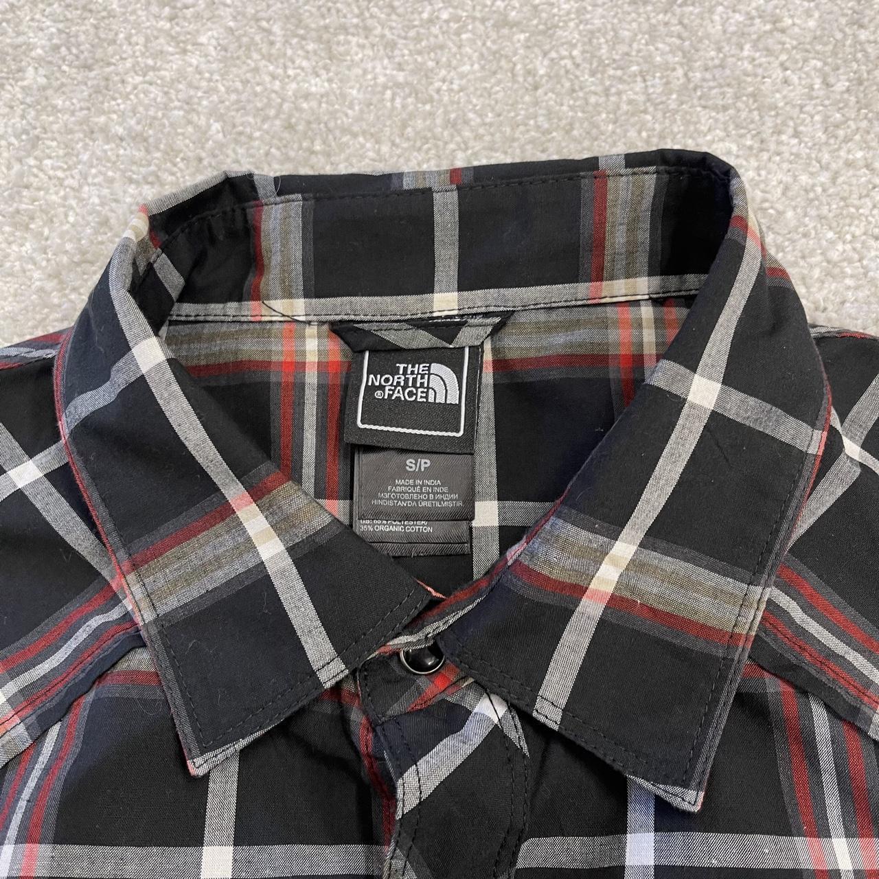 North Face checkered short sleeve shirt black TNF festival surf style check shirt button down summer