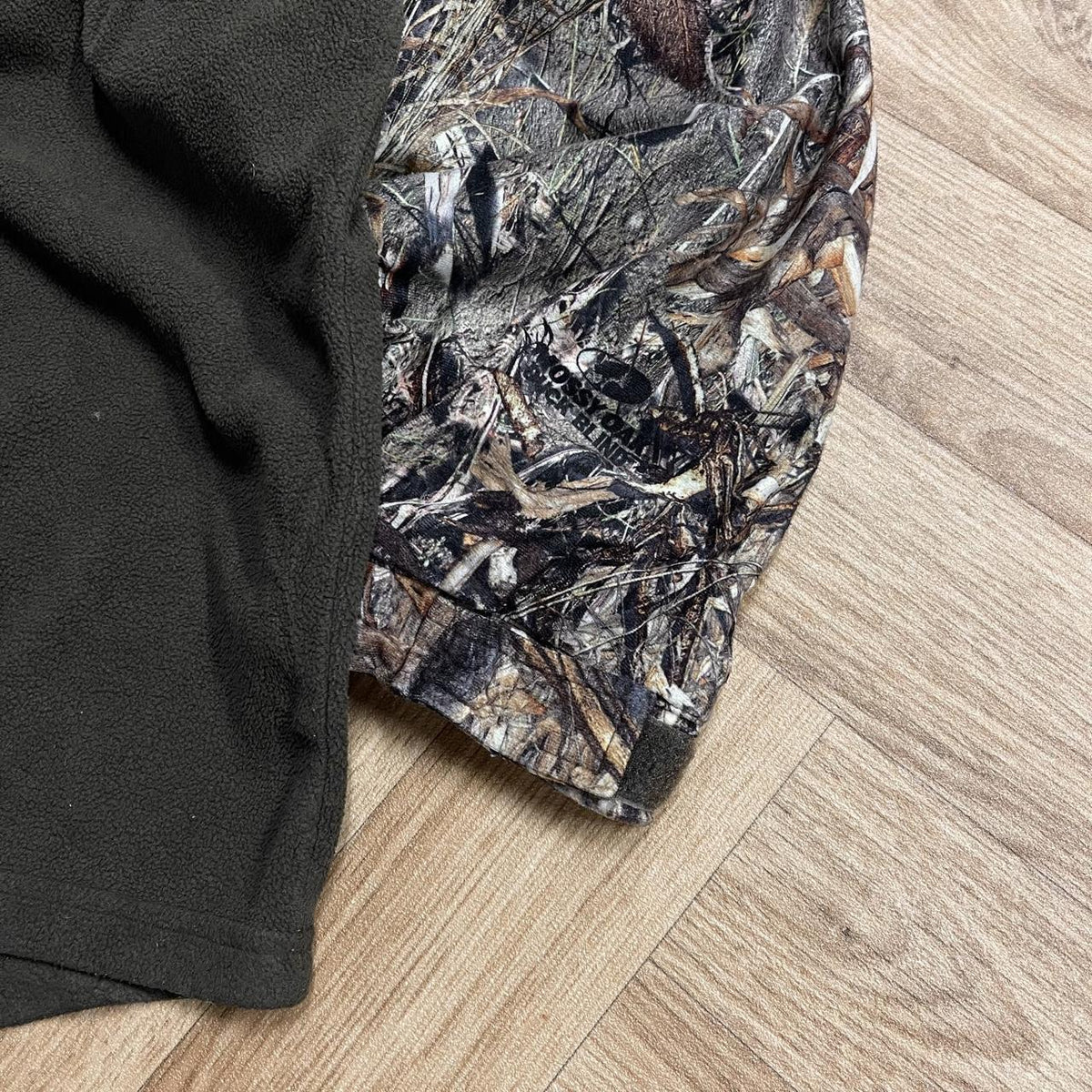 Vintage Mossy Oak camo fleece y2k Whitewater loose camouflage quarter zip fleece
