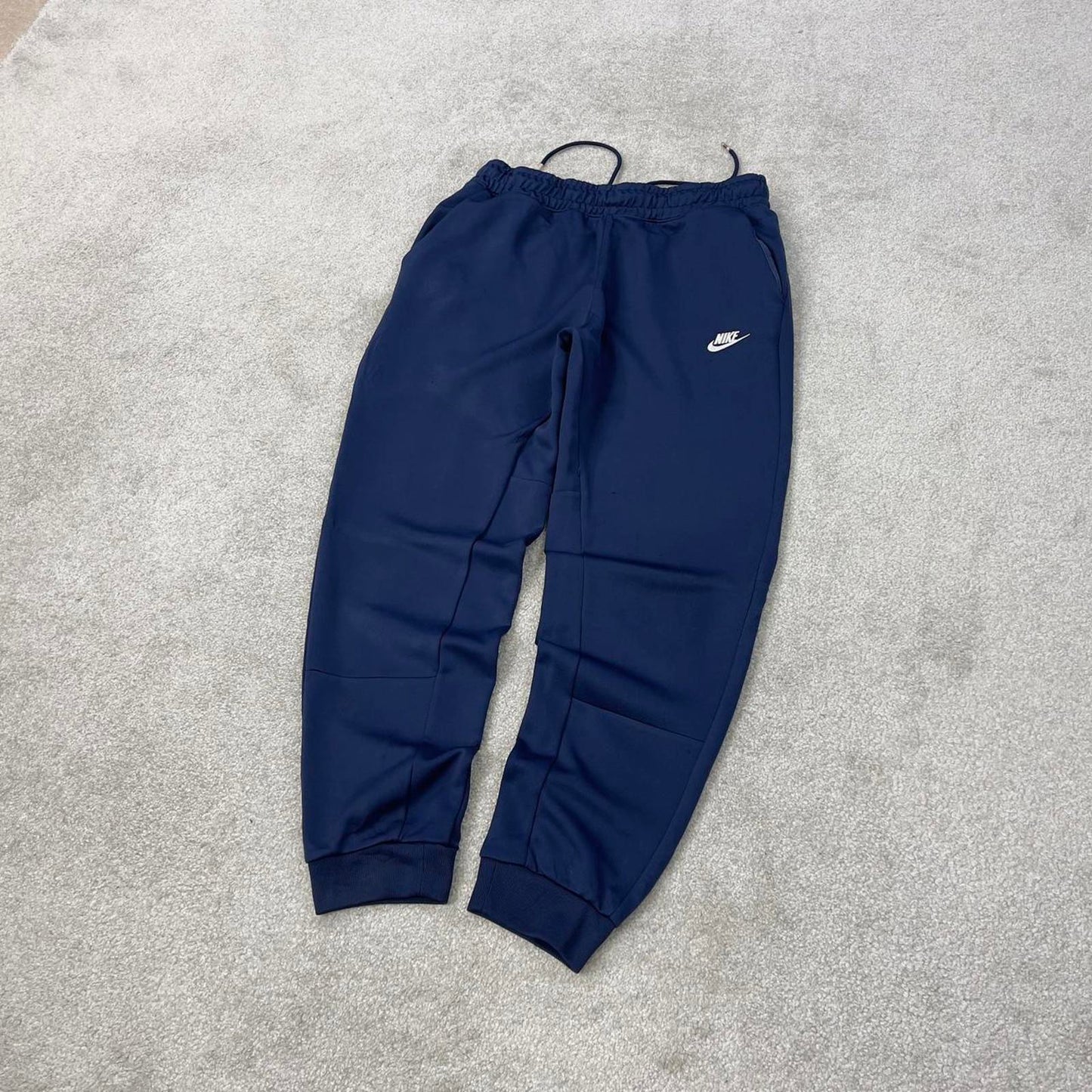 Blue Nike joggers Large y2k style sportswear track pants embroidered logo