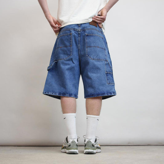 Baggy Polo Assn carpenter jorts W38 wide leg denim 90s style cargo skater shorts