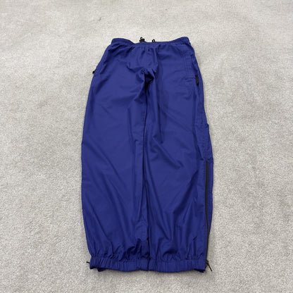 The north face y2k tracksuit bottoms blue Loose leg embroidered logo 2000s style track pants