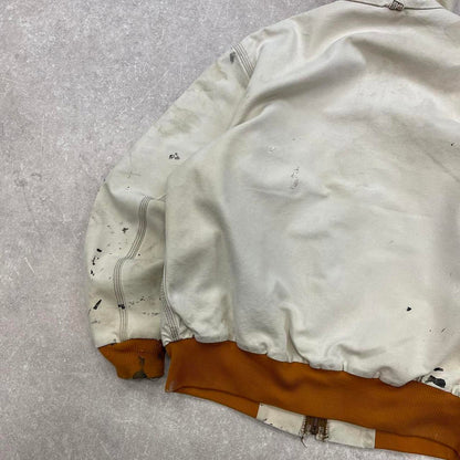 Vintage hooded Carhartt active jacket Small canvas thermal mesh lining American