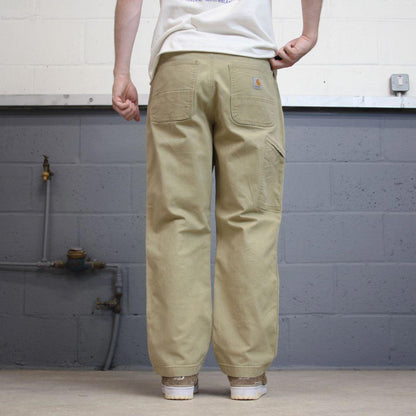 Mens Carhartt carpenter pants W36 L28 tan relaxed 90s style cargos